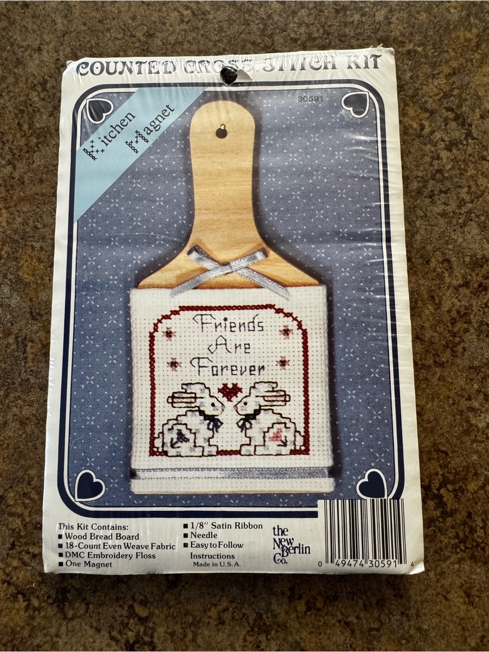 New In Package The New Berlin Co Counted Cross Stitch Kit Kitchen Magnet